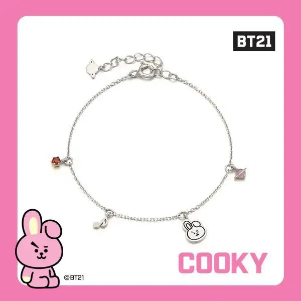 BT21 x OST - Cooky Silver Bracelet - OST - Bracelets - Harumio