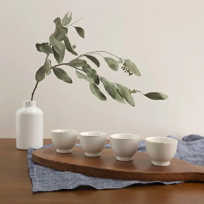 Korean Gold White Wine Glass 4P Set - Modern House - Kitchenware - Harumio
