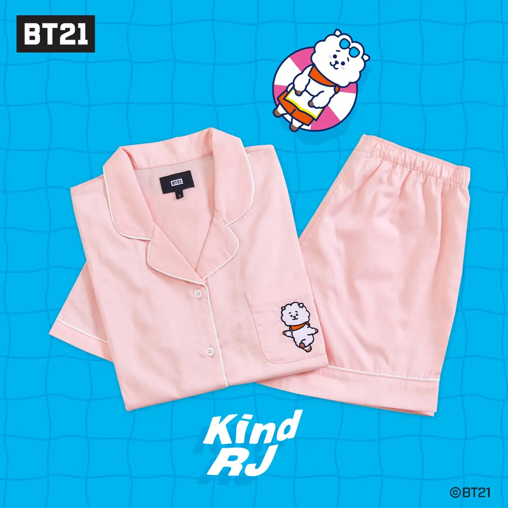 BT21 x Hunt Innerwear - Universtar Short Sleeve Pajamas - BT21 - Clothing - Harumio
