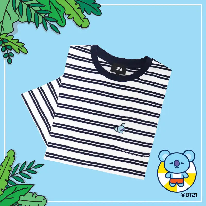 BT21 x Hunt Innerwear - Universtar T-shirt - Navy - BT21 - T-Shirt - Harumio