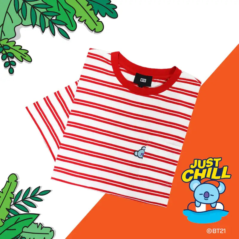 BT21 x Hunt Innerwear - Universtar T-shirt - Red - BT21 - T-Shirt - Harumio