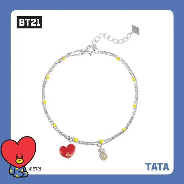 BT21 x OST - Silver Bracelet Ver. 2 - Tata - BT21 - Bracelets - Harumio