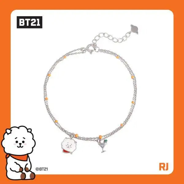 BT21 x OST - Silver Bracelet Ver. 2 - RJ - BT21 - Bracelets - Harumio