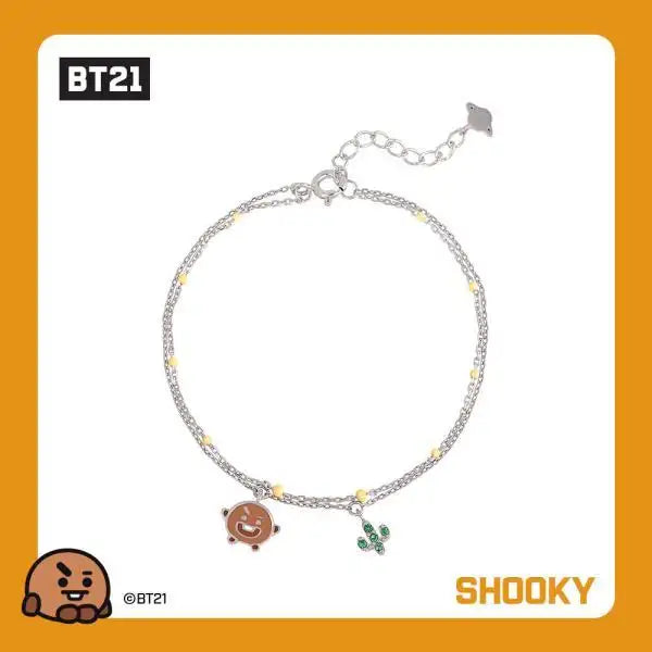 BT21 x OST - Silver Bracelet Ver. 2 - Shooky - BT21 - Bracelets - Harumio