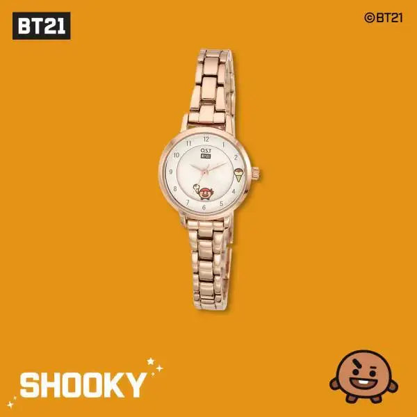 BT21 x OST - Rose Gold Metal Watch - Shooky - BT21 - Watches - Harumio