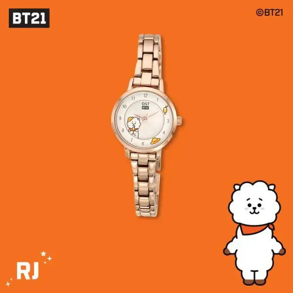 BT21 x OST - Rose Gold Metal Watch - RJ - BT21 - Watches - Harumio