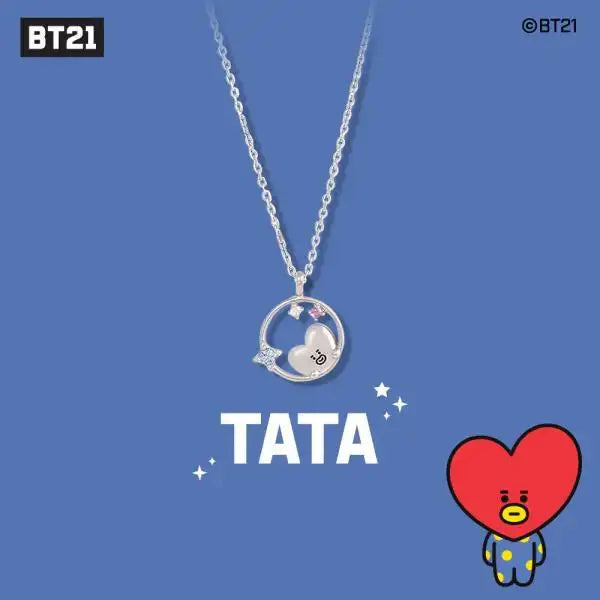 BT21 x OST - Silver Necklace Ver. 2 - Tata - BT21 - Necklace - Harumio
