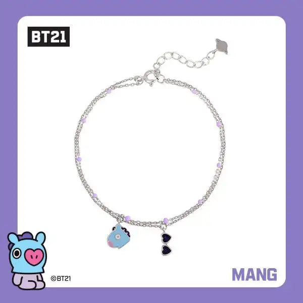 BT21 x OST - Silver Bracelet Ver. 2 - Mang - BT21 - Bracelets - Harumio