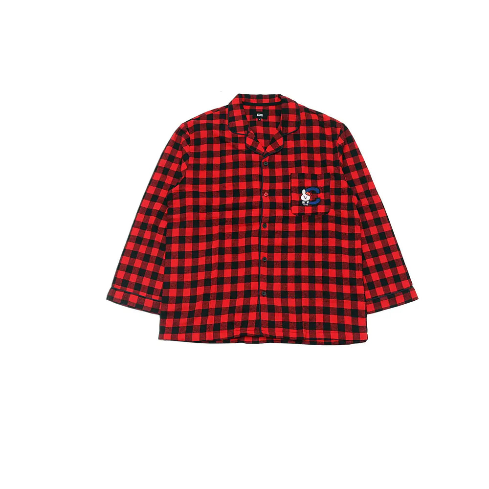 BT21 x Hunt Innerwear - Flannel Check Pajama Set - RJ - BT21 - Pajama - Harumio