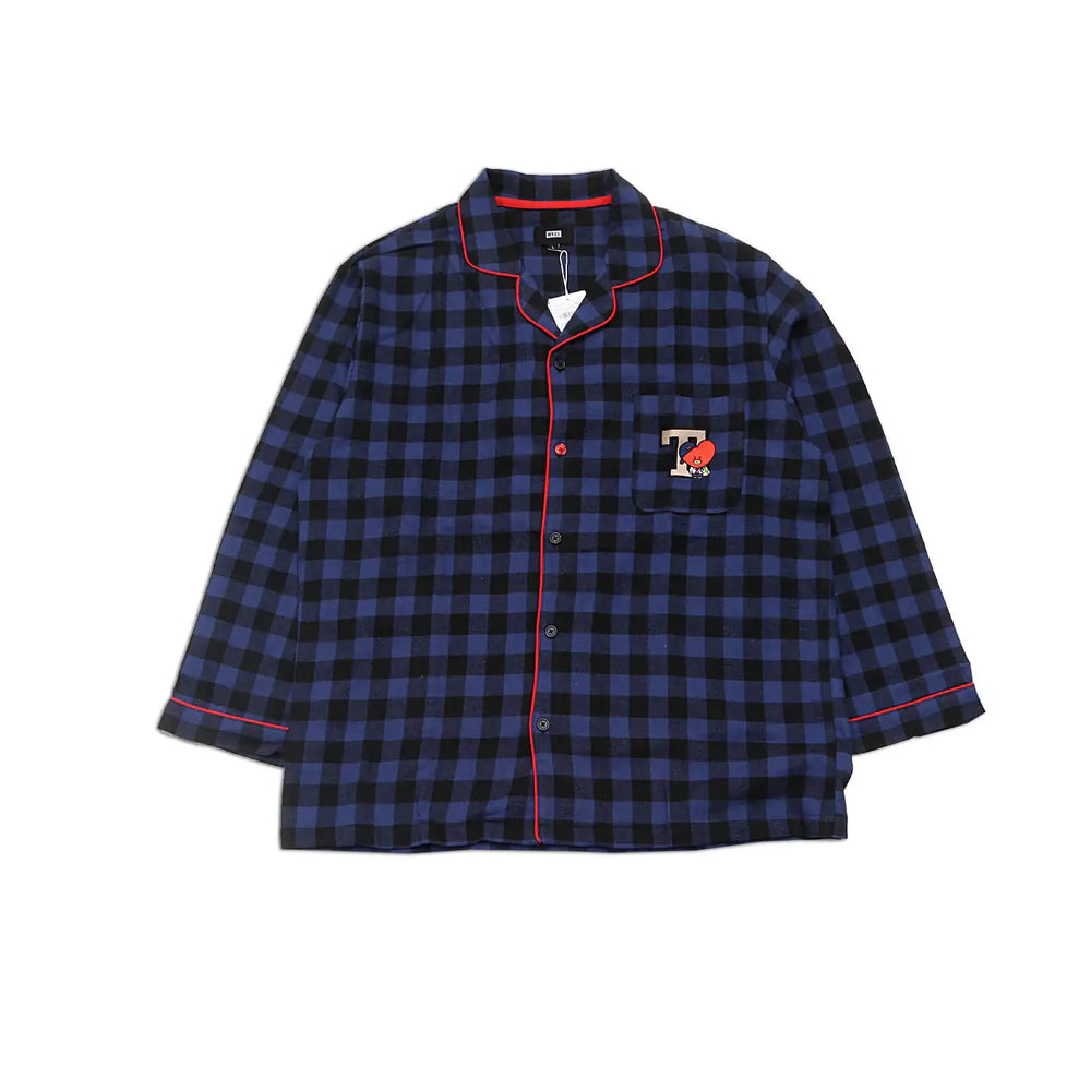 BT21 x Hunt Innerwear - Flannel Check Pajama Set - Tata - BT21 - Pajama - Harumio