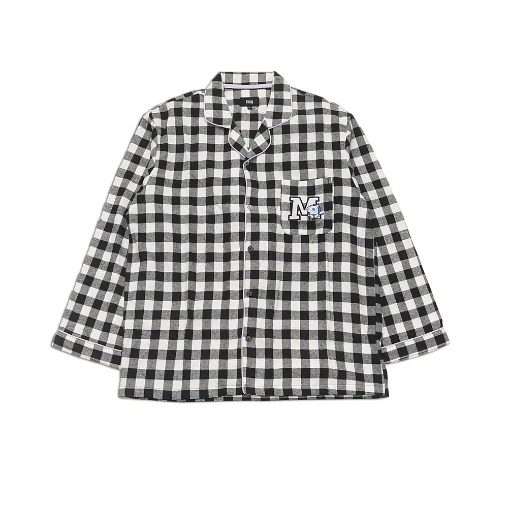 BT21 x Hunt Innerwear - Flannel Check Pajama Set - Mang - BT21 - Pajama - Harumio