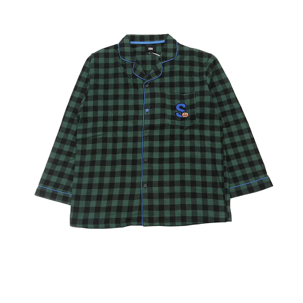 BT21 x Hunt Innerwear - Flannel Check Pajama Set - Shooky - BT21 - Pajama - Harumio