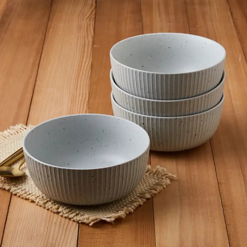 Korean Exquisite Rice Cake Soup Bowl 4P Set D17.5 - Modern House - Kitchenware - Harumio