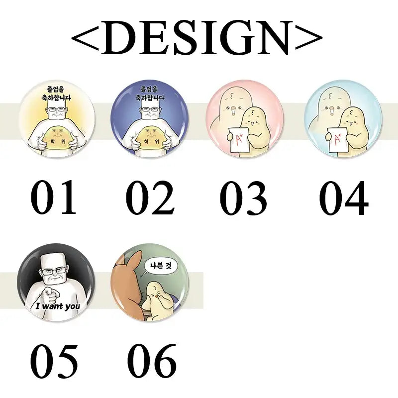 Graduate School Escape Journal - Round Pin Button - Webtoon Shop - Badge - Harumio