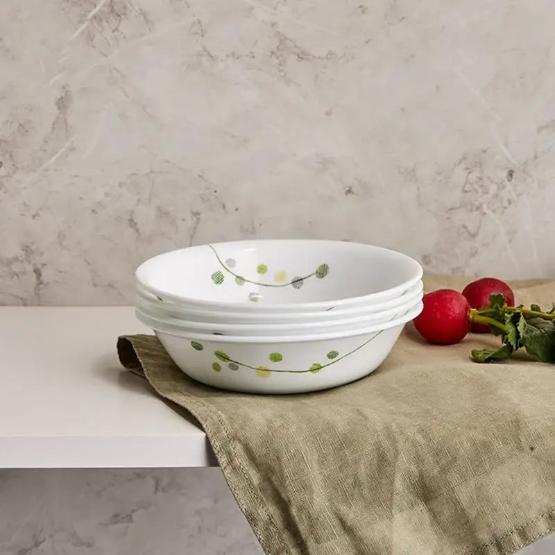 Korean Corel Green Delight - Front Plate 4P Set - Modern House - Plates - Harumio