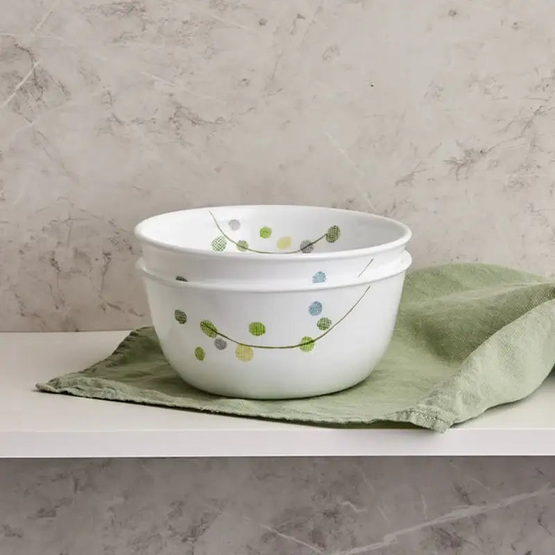 Korean Corel Green Delight - Ramen Bowl 2P Set - Modern House - Bowls - Harumio