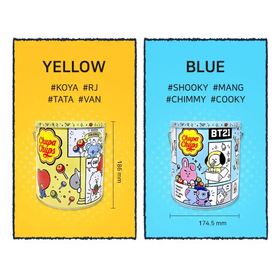 BT21 x Chupa Chups - Classic 100u Tin - Chupa Chups - Food - Harumio BT21 x Chupa Chups - Classic 100u Tin - Chupa Chups - Food - Harumio