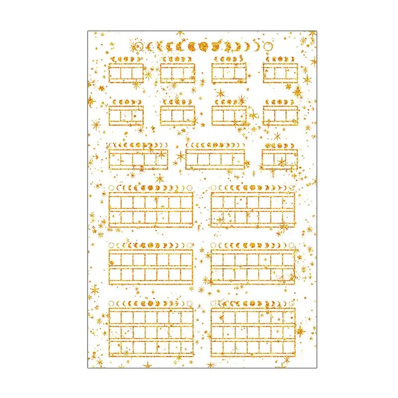 Libet - Moon Gold Foil Manuscript Sticker - Libet - Stationary - Harumio