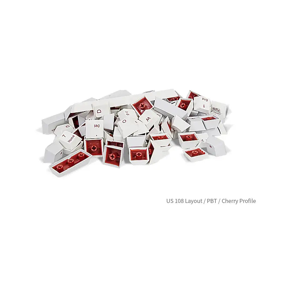 Archon - Cherry Profile PBT Two-tone Red Imprint Keycap Set - Archon - Mechanical Keyboard - Harumio