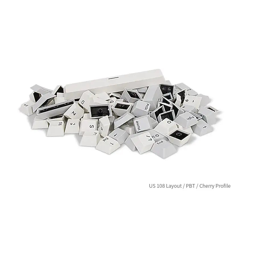 Archon - Cherry Profile PBT Two-tone Black Engraved Keycap Set - Archon - Mechanical Keyboard - Harumio