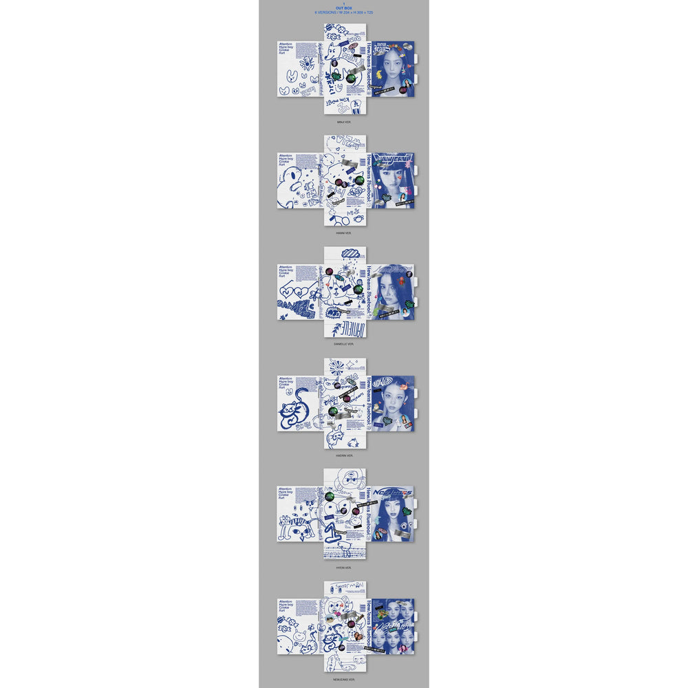 NewJeans - New Jeans : 1ST EP Album (Bluebook 6 Versions Set) - NewJeans - Album - Harumio