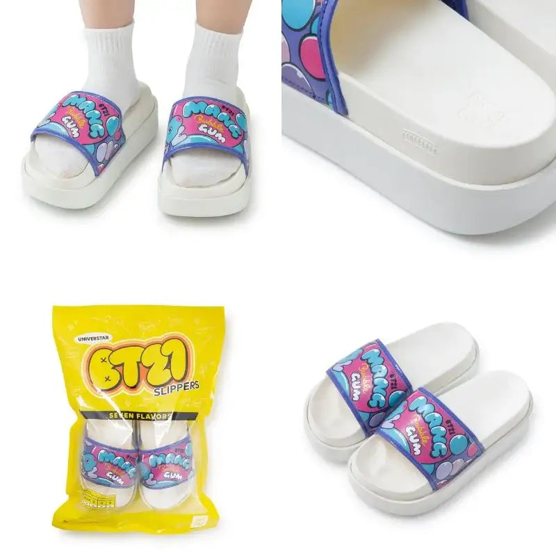 BT21 - Switfish Platform Slide Slippers - BT21 - Slipper - Harumio BT21 - Switfish Platform Slide Slippers - BT21 - Slipper - Harumio