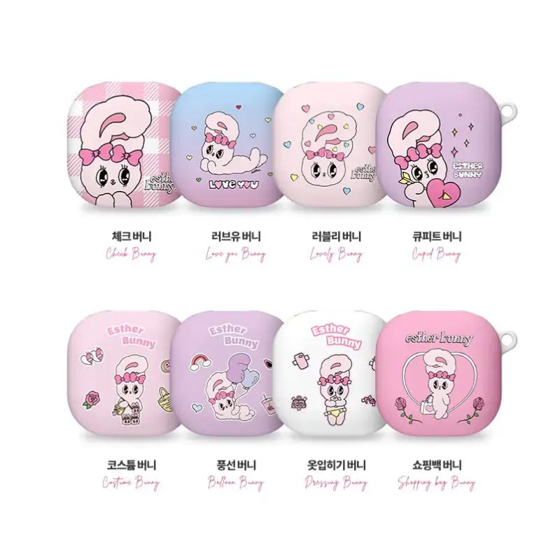 Esther Bunny - Buds Live Hard Case + Acrylic Keyring - Esther Bunny - Buds Case - Harumio