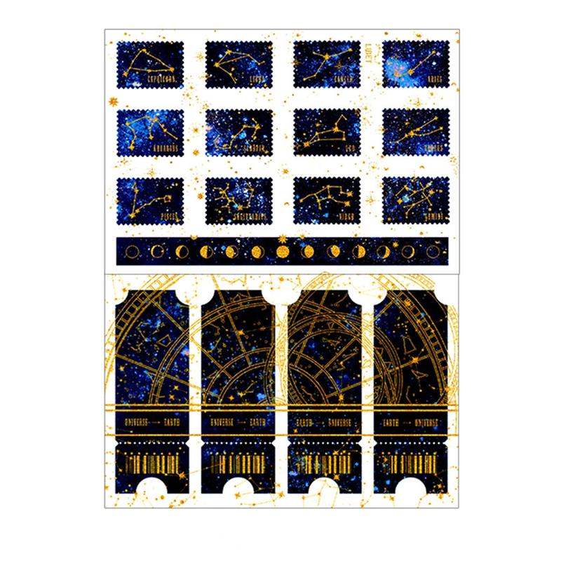 Libet - Gold Foil Transparent Universe Stickers - Libet - Stationary - Harumio