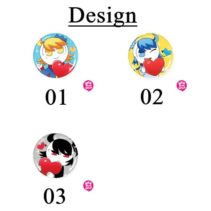 Hero Demon King Spaceman - Round Pin Button - Webtoon Shop - Badge - Harumio