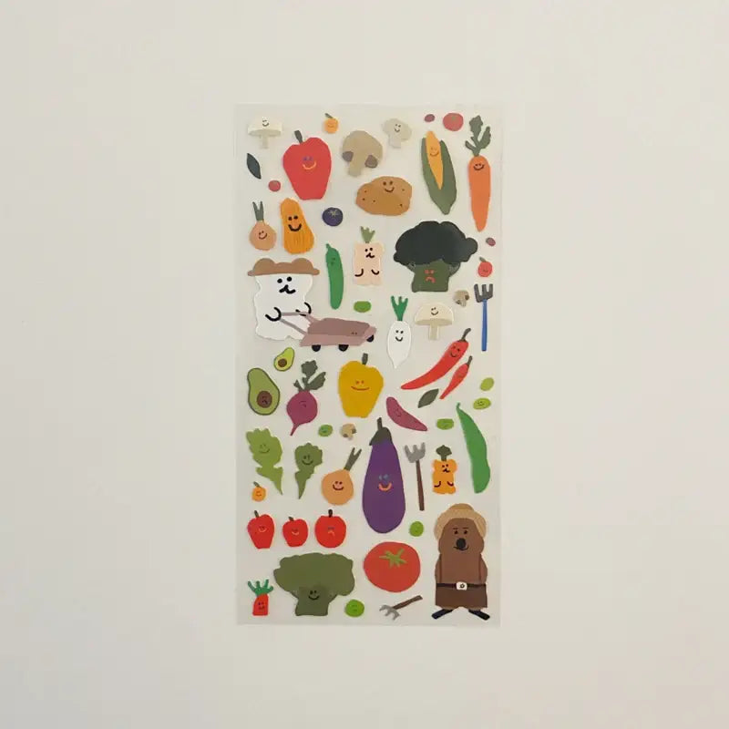 Dinotaeng - Veges Glitter Sticker - Dinotaeng - Sticker - Harumio