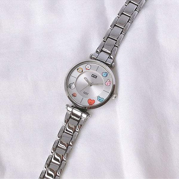 BT21 x OST - Silver Metal Watch - Group - BT21 - Watches - Harumio