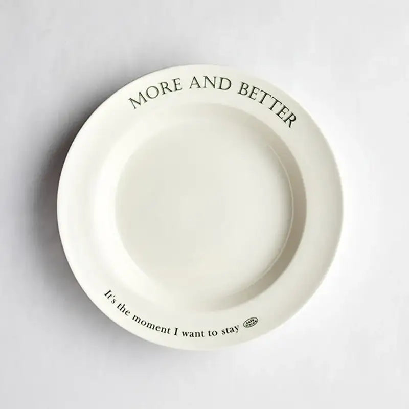 Korean Mine Lettering - Pasta Bowl - Modern House - Bowls - Harumio