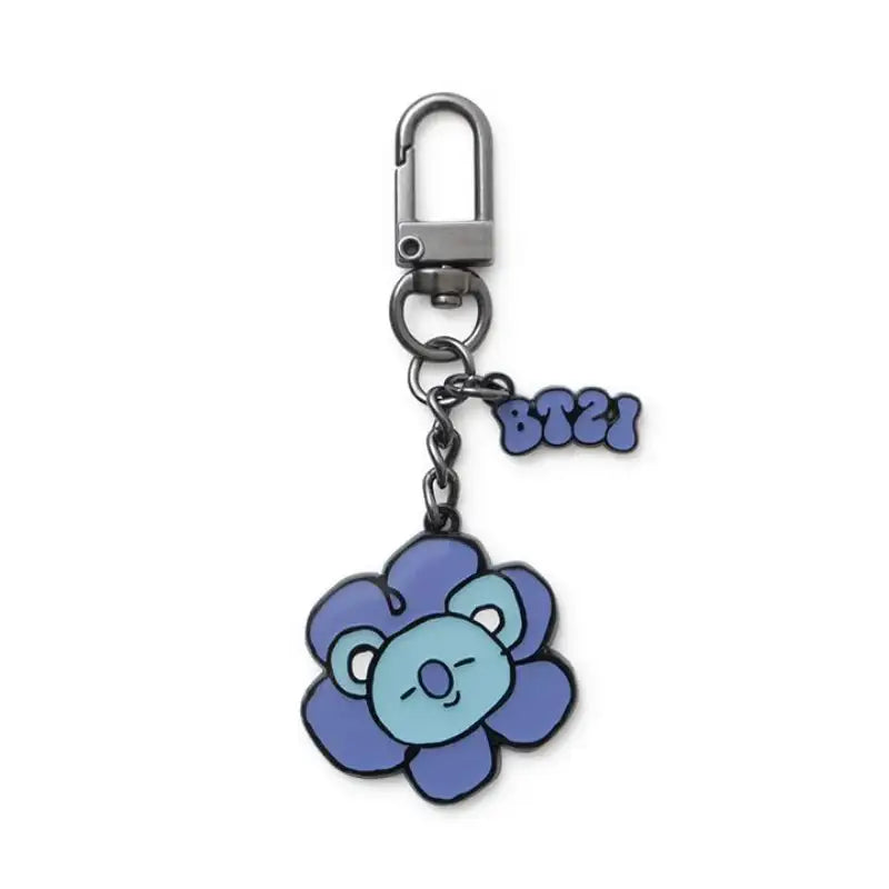 BT21 - Flower Metal Keyring - Koya - LINE FRIENDS - Keyring - Harumio