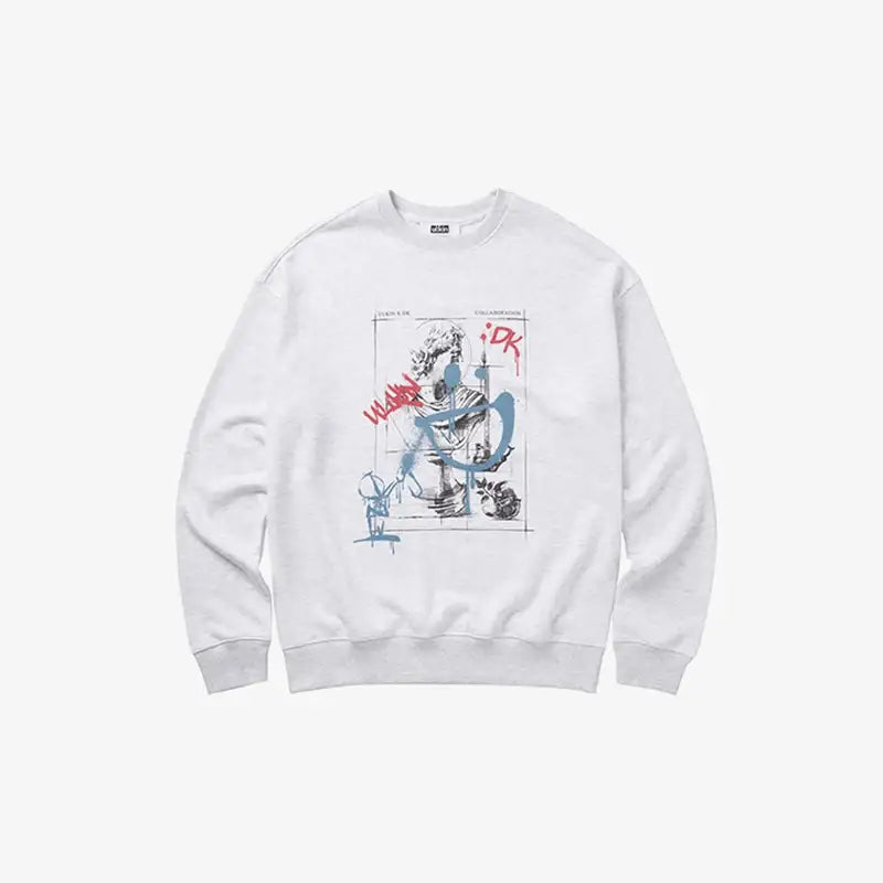 ULKIN X iKON DK - Spray Smile Statue Sweatshirt - iKON - Sweatshirt - Harumio