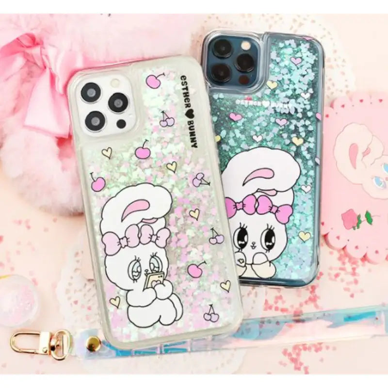 Esther Bunny - Bling Glitter Jelly Phone Case – Harumio