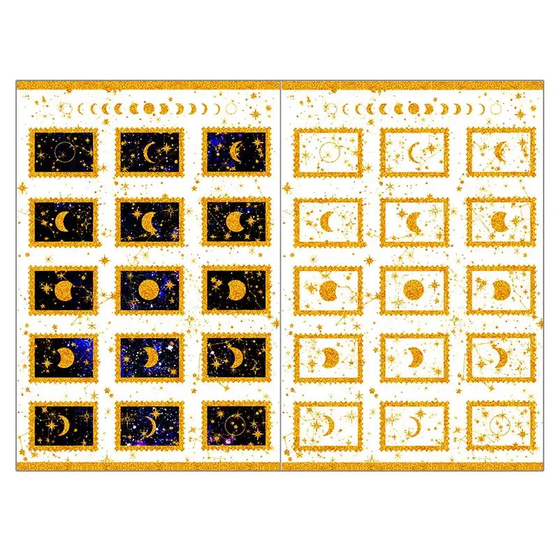 Libet - Moon Gold Foil Stamp Sticker - Libet - Stationary - Harumio
