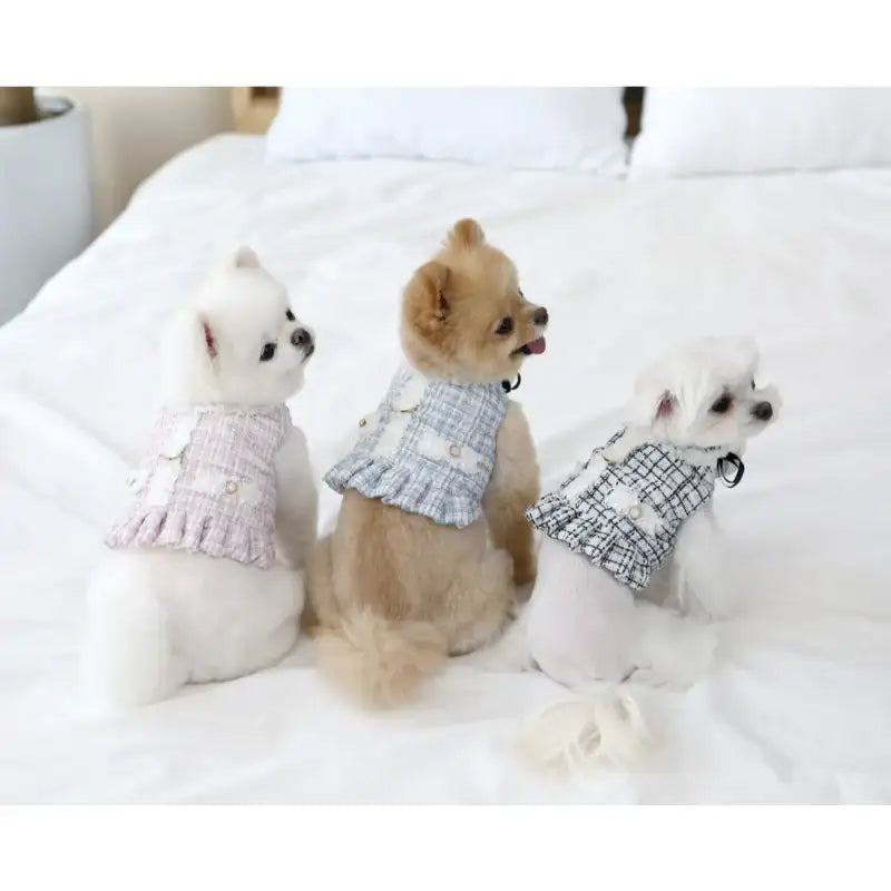 ITSDOG - Pet Camellia Tweed Harness - ITSDOG - Pet Accesories - Harumio