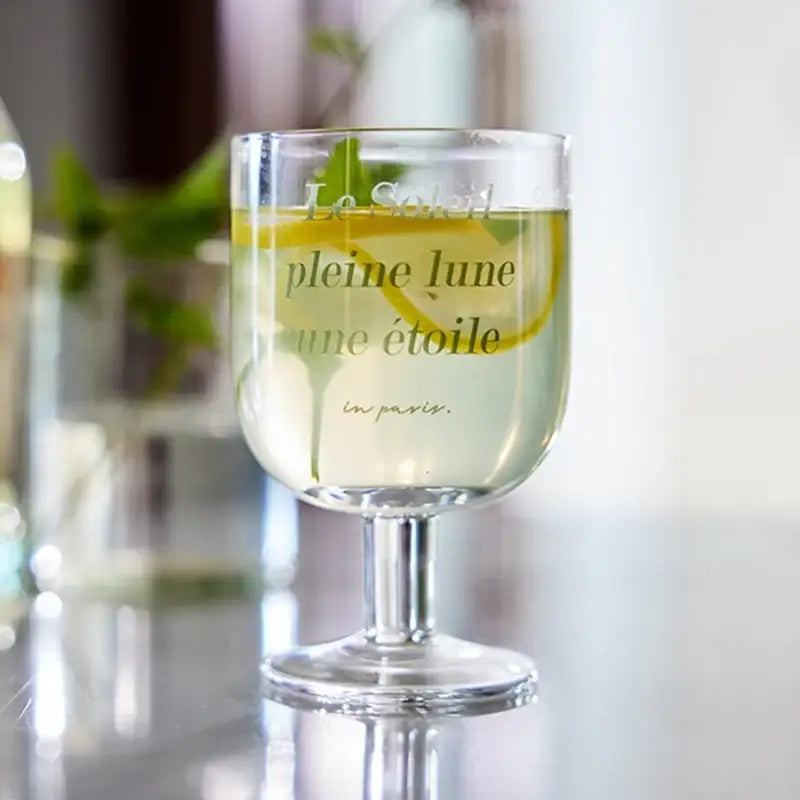 Korean Mine Lettering - Goblet Glass - Modern House - Goblet Glass - Harumio
