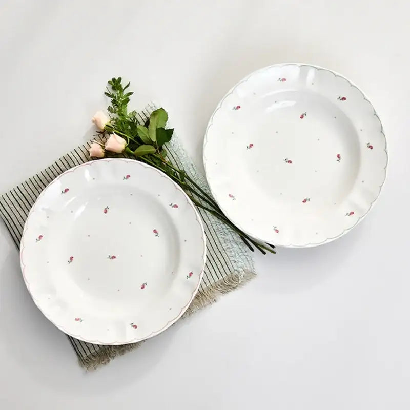 Korean L Rose in the Spring - Pasta Plate 2P - Modern House - Plates - Harumio