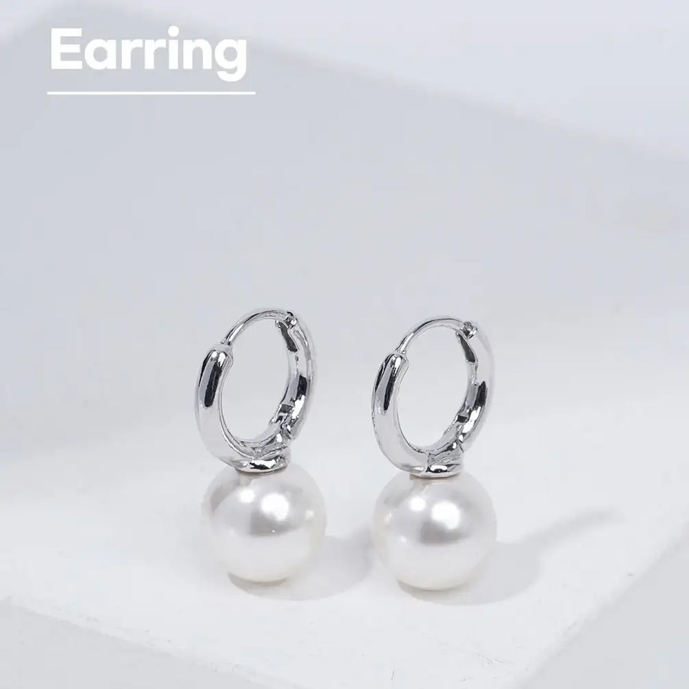 OST - Volume Swarovski Pearl One-Touch Earrings - OST - Jewelry - Harumio