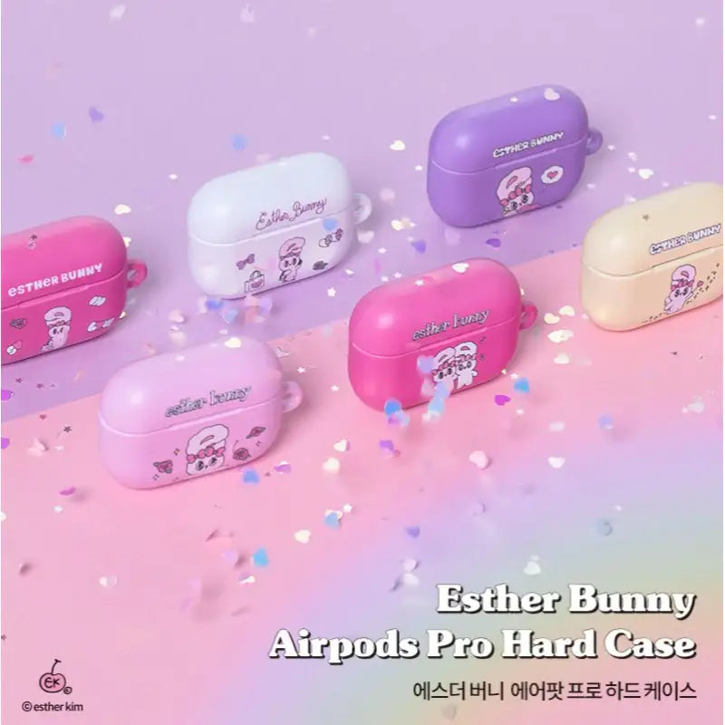 Esther Bunny - AirPods Pro Hard Case + Acrylic Keyring - Esther Bunny - AirPods Case - Harumio