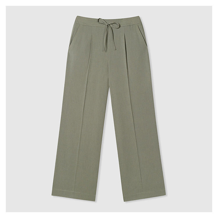 SPAO - COOLTECH Full Banding String Wide Pants