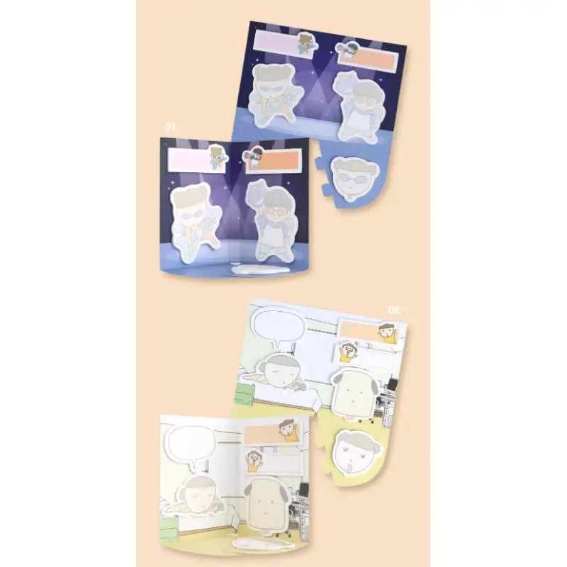 Maru Is a Puppy - Sticky Note - Webtoon Friends - Sticky Memo Pads - Harumio