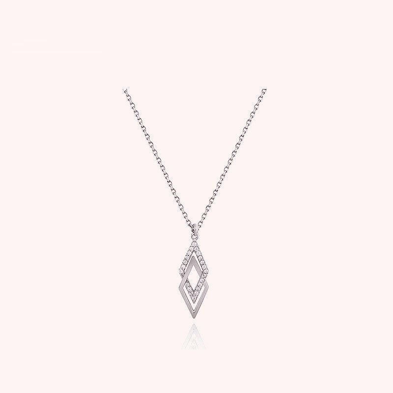 CLUE - Double Square Silver Necklace