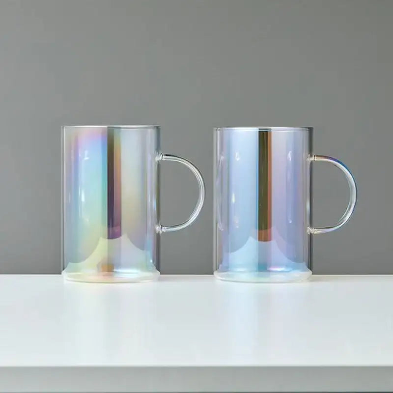 Korean ON Rainbow - Big Glass Mug Set - Modern House - Tableware - Harumio
