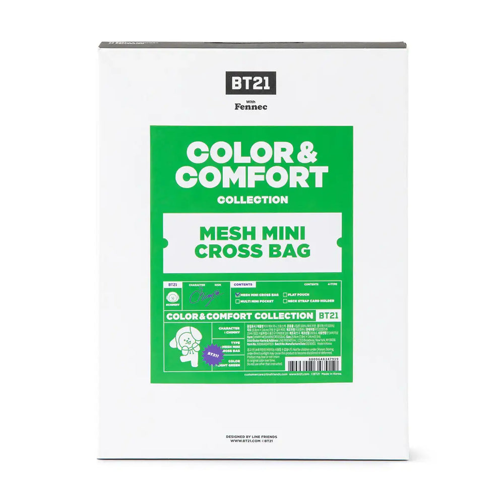 BT21 x Fennec - Mesh Mini Cross Bag - BT21 - Bag - Harumio BT21 x Fennec - Mesh Mini Cross Bag - BT21 - Bag - Harumio