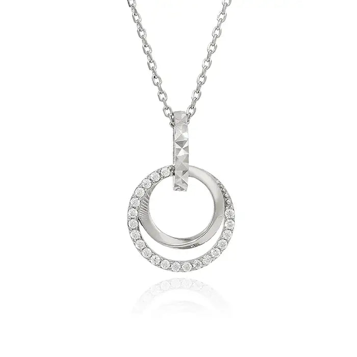 OST - Retro Circular Lock Silver Necklace - OST - Jewelry - Harumio