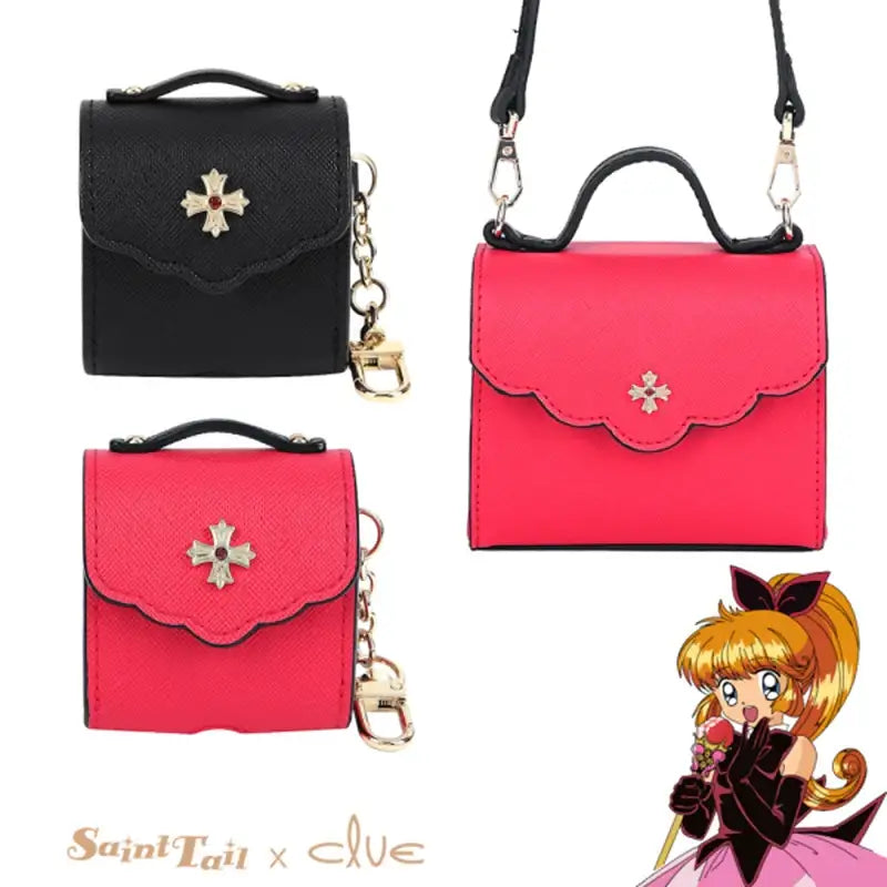 Saint Tail x Clue - Red Mini Bag + AirPods Case Set - CLUE - Bag - Harumio