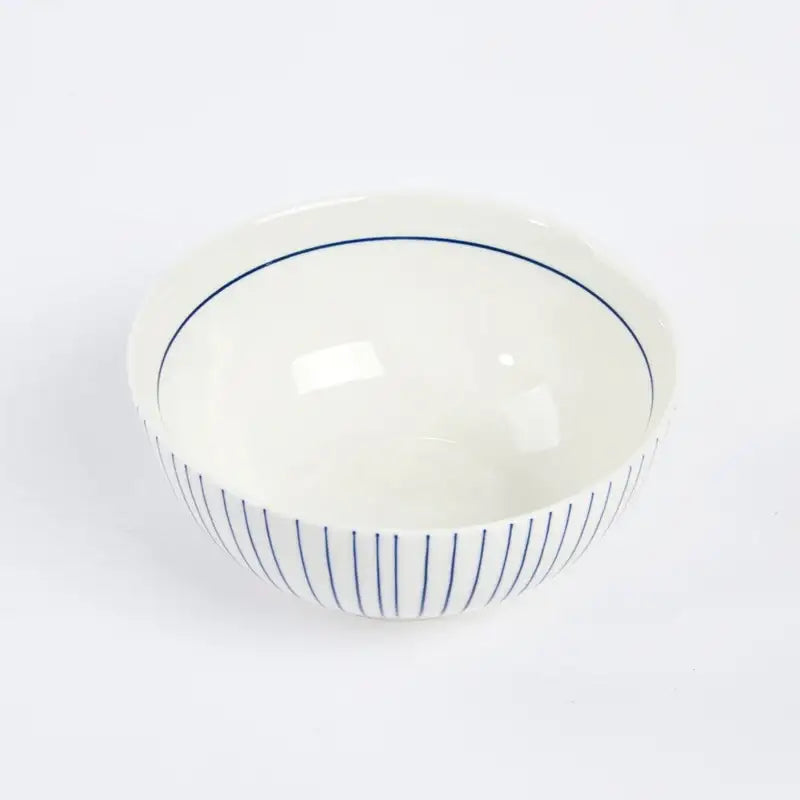 Korean L Blue Line Noodles Bowl Set For 2 - Modern House - Kitchenware - Harumio Korean L Blue Line Noodles Bowl Set For 2 - Modern House - Kitchenware - Harumio