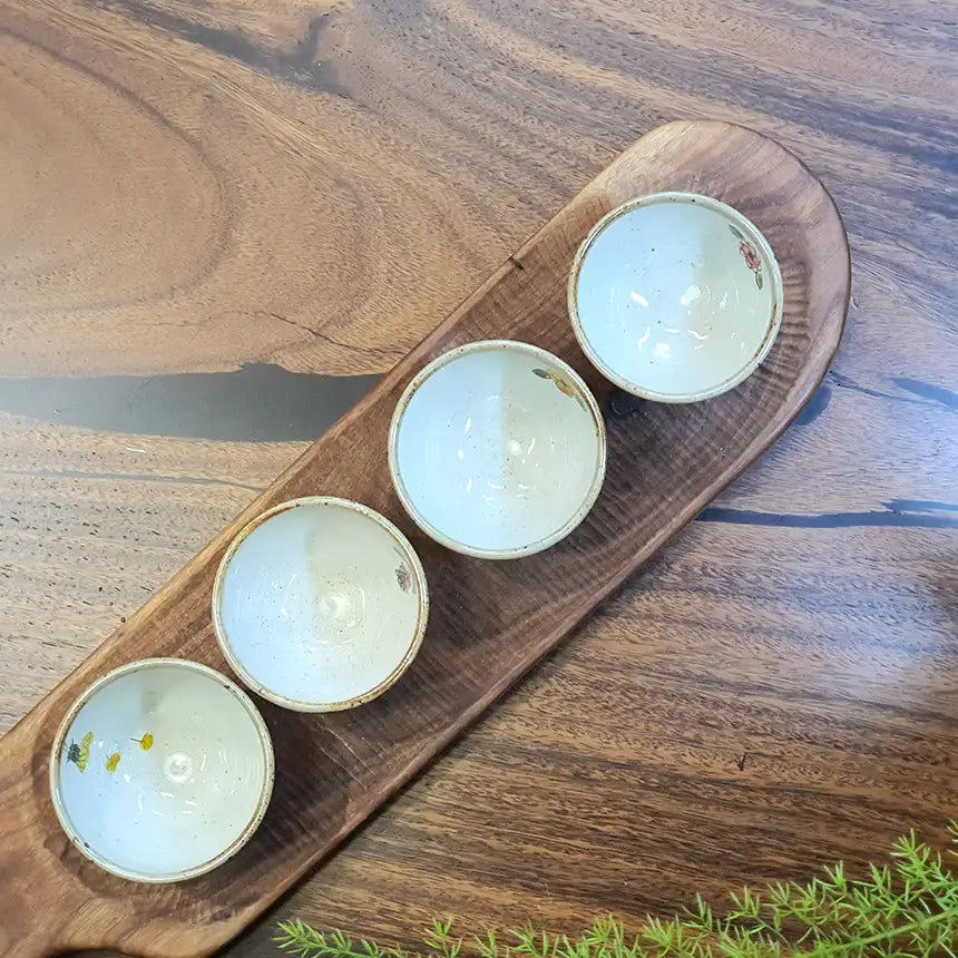 Bosan Pottery - Buncheong Dandelion Porcelain Tea Cup - Bosan Pottery - Home & Living, Accessories - Harumio